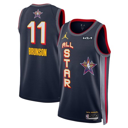 Unisex #11 Jalen Brunson Nike Navy 2025 NBA All-Star Game Swingman Player Jersey